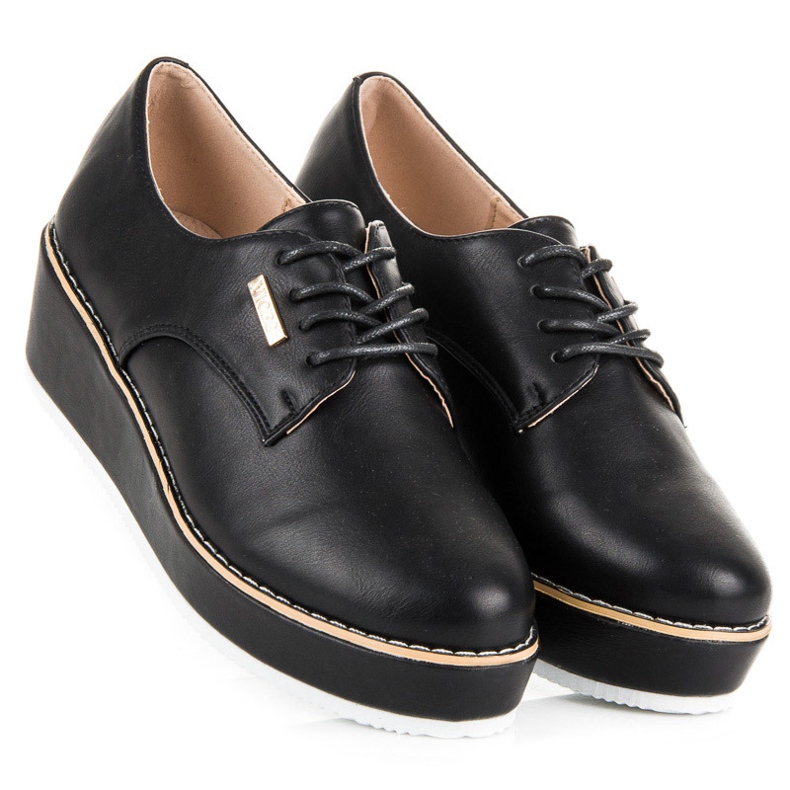 Vices Étaux pour chaussures compensées nouées noir 1