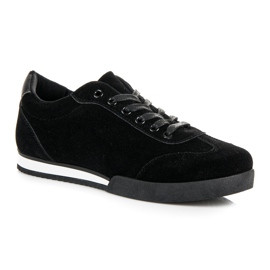 Vices pour chaussures de sport en daim noir 1
