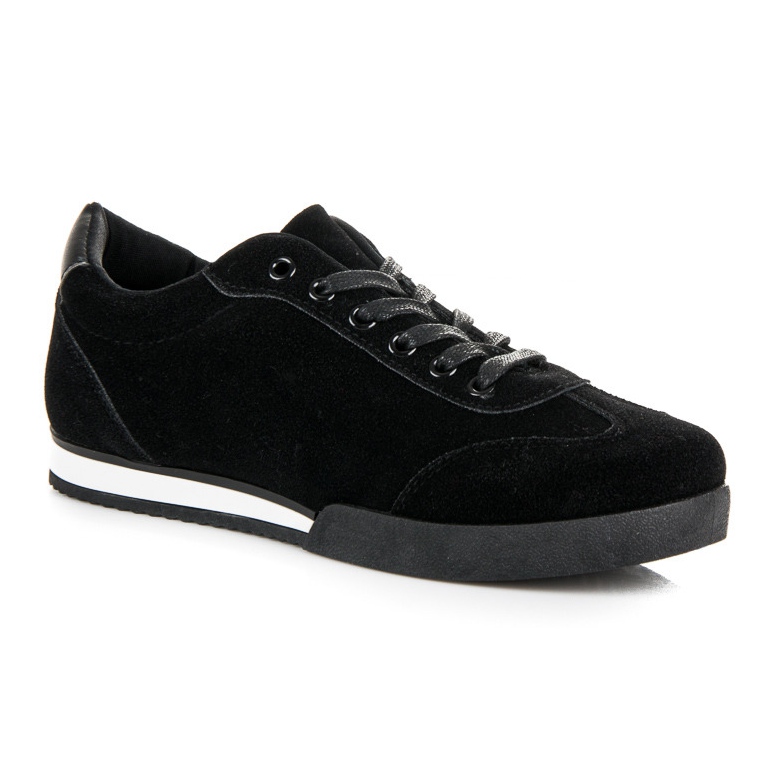 Vices pour chaussures de sport en daim noir 1