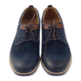 Chaussures casual Riko 842 bleu marine brun 4