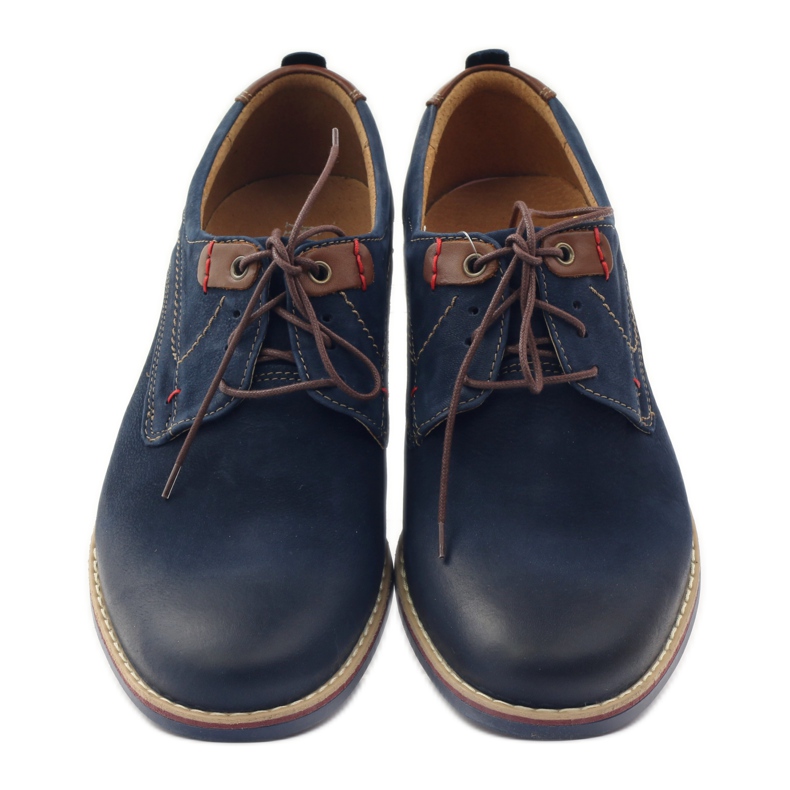 Chaussures casual Riko 842 bleu marine brun 4