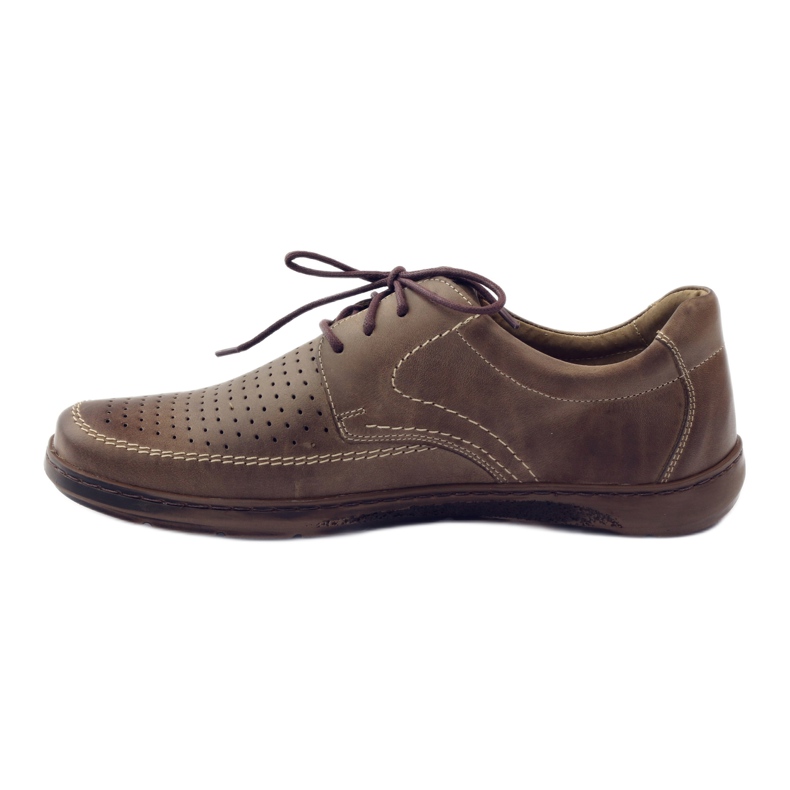 Chaussures pour hommes Riko, chaussures perforées 848 marron brun 2