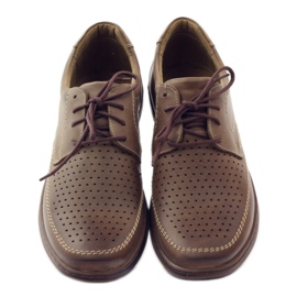 Chaussures pour hommes Riko, chaussures perforées 848 marron brun 4