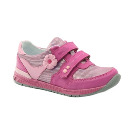 Chaussures pour filles avec une fleur Ren But 3265 rose gris 1 Chaussures pour filles avec une fleur Ren But 3265 rose gris 1