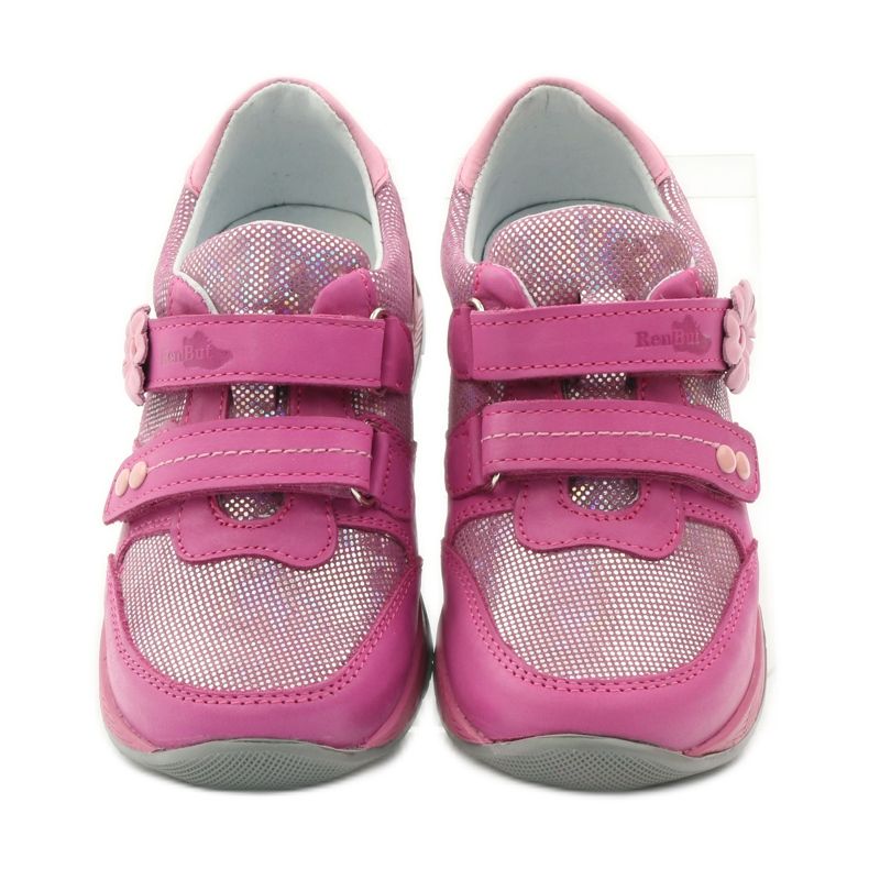 Chaussures pour filles avec une fleur Ren But 3265 rose gris 4 Chaussures pour filles avec une fleur Ren But 3265 rose gris 4