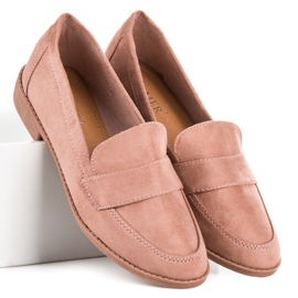 Comer Mocassins en daim rose 1