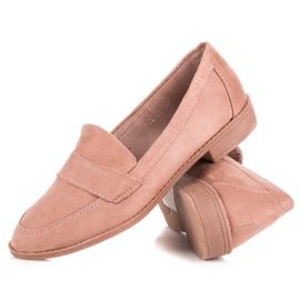 Comer Mocassins en daim rose 2