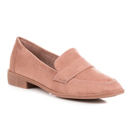 Comer Mocassins en daim rose 3