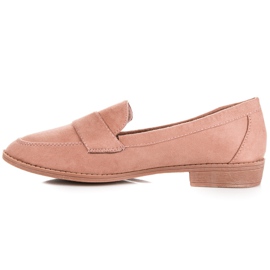 Comer Mocassins en daim rose 4