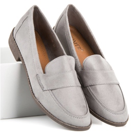 Comer Mocassins en daim gris 4