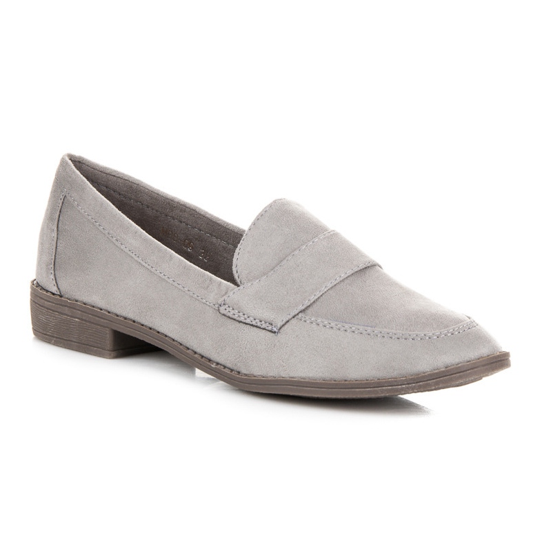 Comer Mocassins en daim gris 1