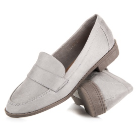 Comer Mocassins en daim gris 3