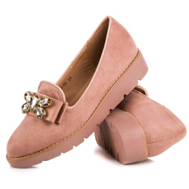 Comer Seigneurs en daim avec ornement rose 2