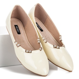Vices Ballerines laquées en étaux pointus jaune 3