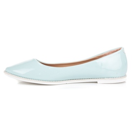 Vices Etaux ballerines laqués bleu 1