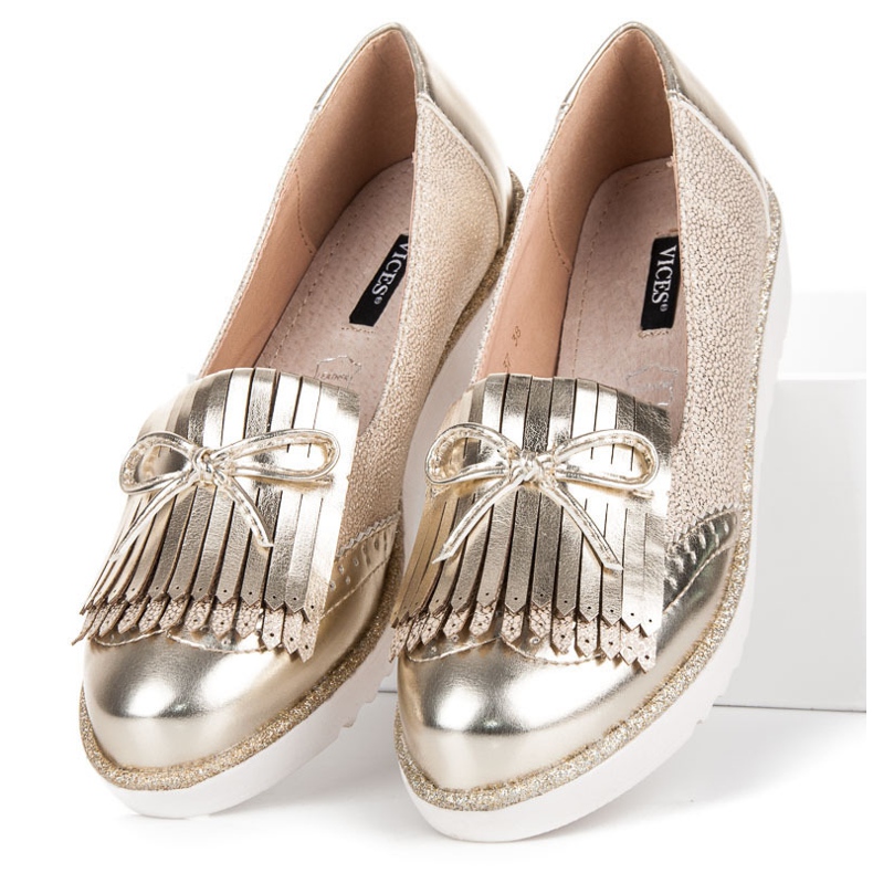 Mocassins sur la plate-forme des vices jaune 1