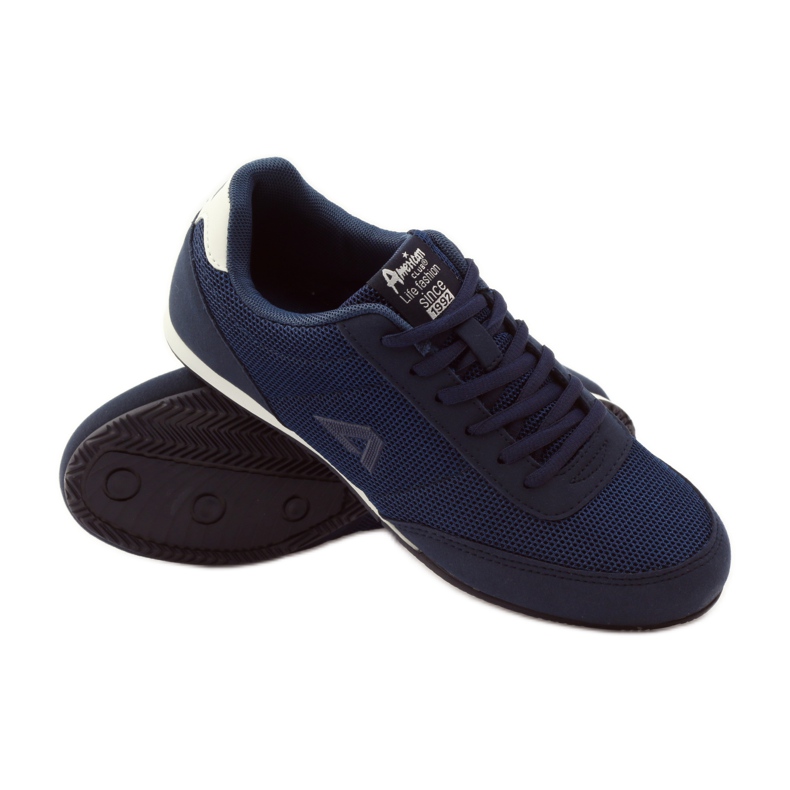American Club Jogging américain 7066 bleu marine blanc 3
