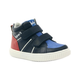 American Club Chaussures de sport américaines 17155 bleu marine rouge bleu 1