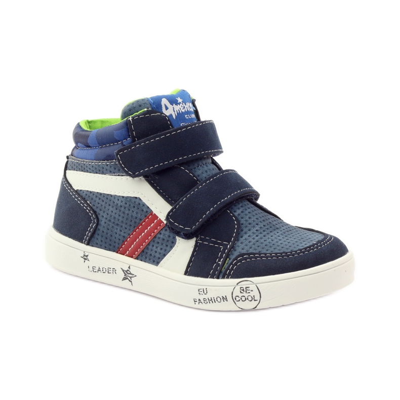 American Club chaussures de sport américaines 17353 bleu marine rouge blanc 1