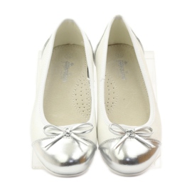 American Club Ballerines à nœud américain blanc 4