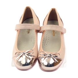 American Club Ballerines velcro pompes American 14297 rose jaune 4