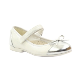 American Club Ballerines velcro pompes American 14297 gris blanche 1