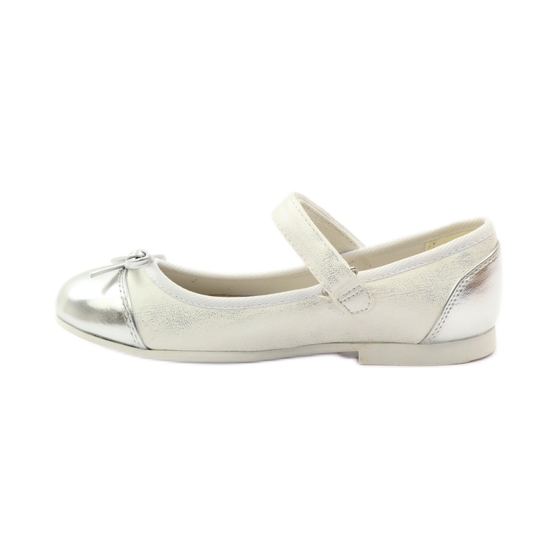 American Club Ballerines velcro pompes American 14297 gris blanc 2