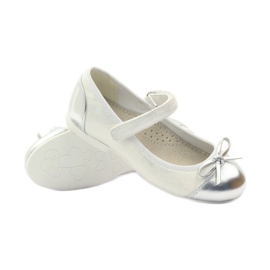 American Club Ballerines velcro pompes American 14297 gris blanc 3