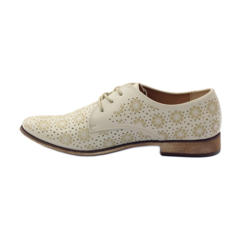 Sergio Leone Chaussures pour femmes avec des fleurs élégantes beige 2 Sergio Leone Chaussures pour femmes avec des fleurs élégantes beige 2