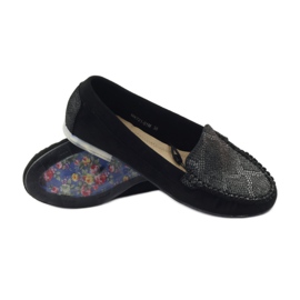 Mocassins en daim Sergio Leone 721 le noir gris 3