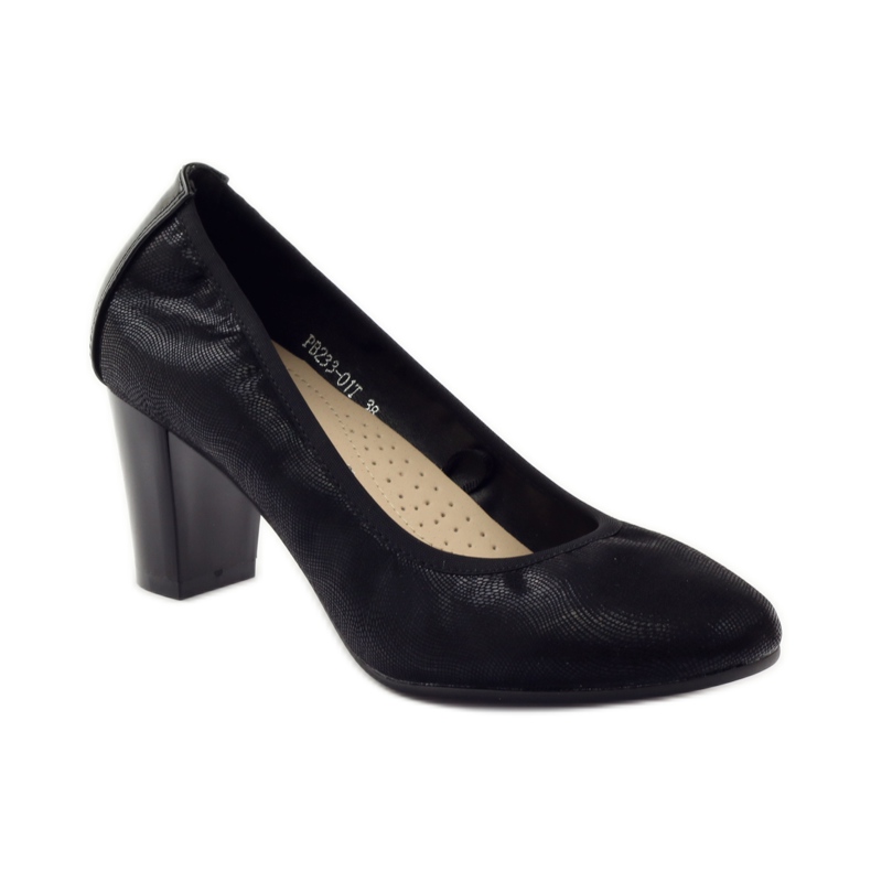 Sergio Leone Escarpins sur poteau 233 noir 1