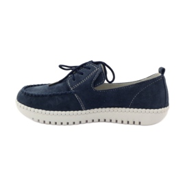 Chaussures Creepers en cuir Filippo 020 bleu marin 2