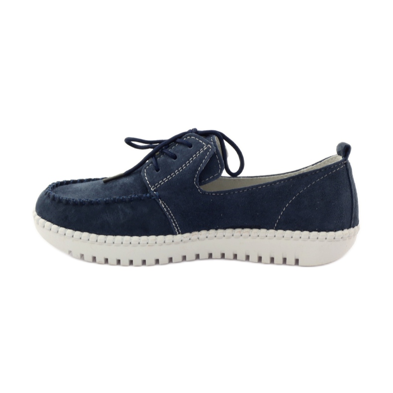 Chaussures Creepers en cuir Filippo 020 bleu marine 2