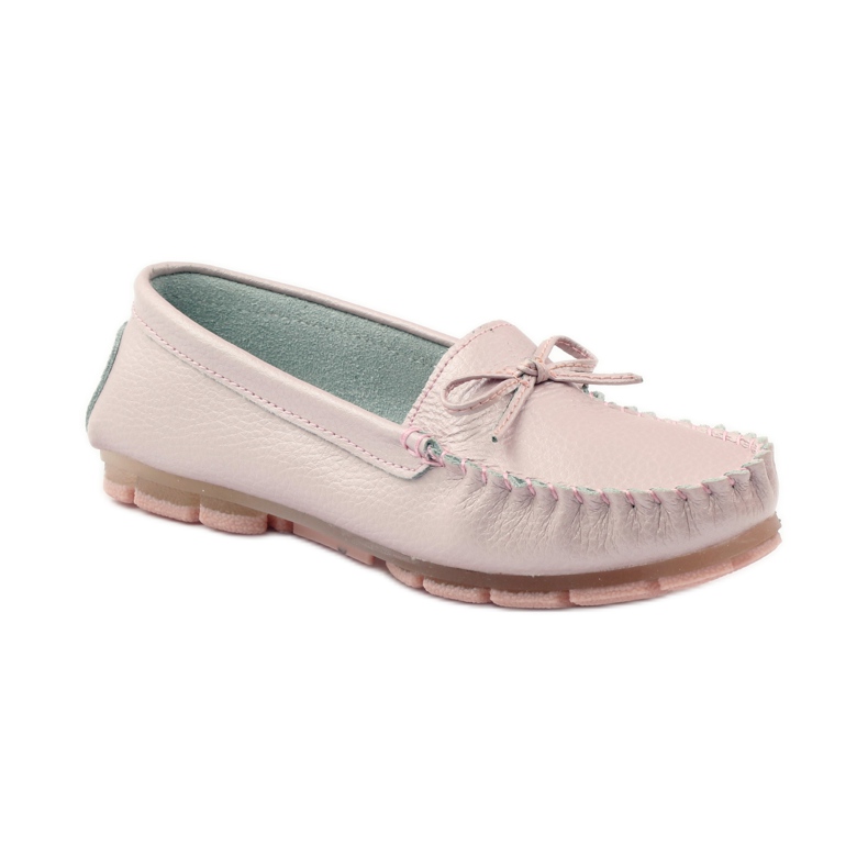Mocassins en cuir avec nœud Filippo 004 rose 1