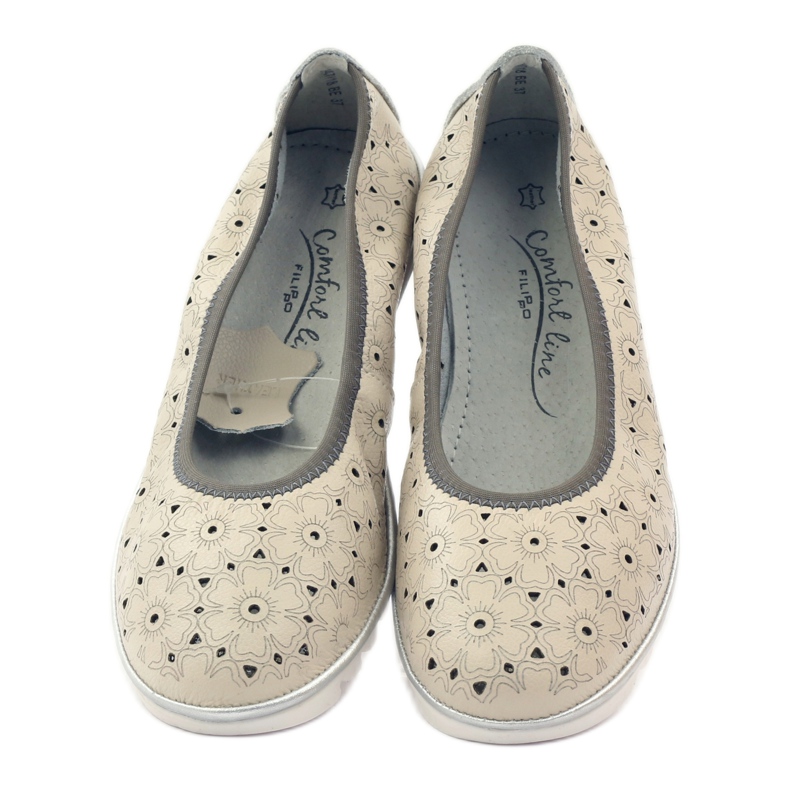 Escarpins en cuir à motifs Filippo 047 beige 4 Escarpins en cuir à motifs Filippo 047 beige 4