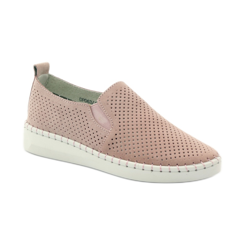 Cuir Slipony Filippo 063 rose 1
