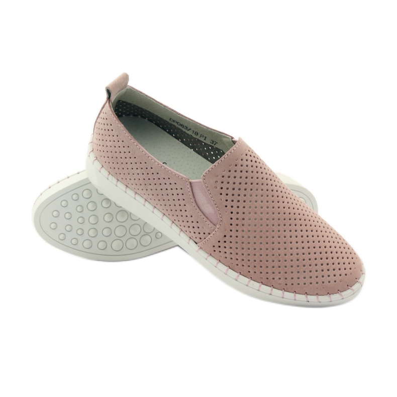 Cuir Slipony Filippo 063 rose 3