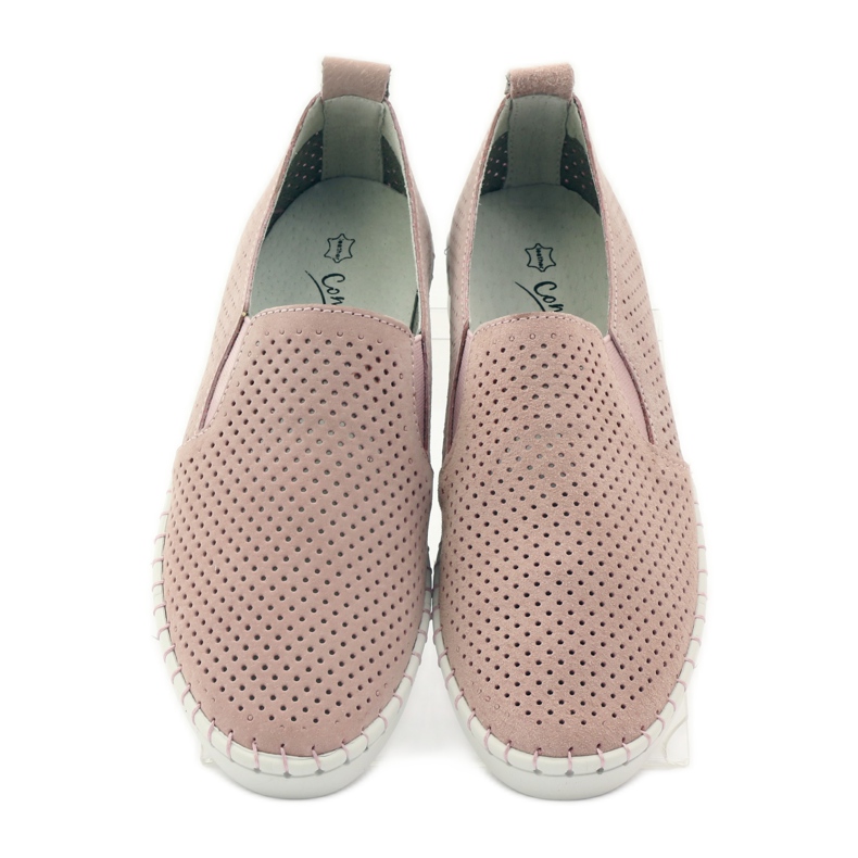 Cuir Slipony Filippo 063 rose 4