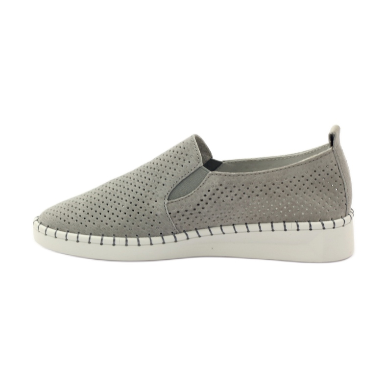 Cuir Slipony Filippo 063 gris 2