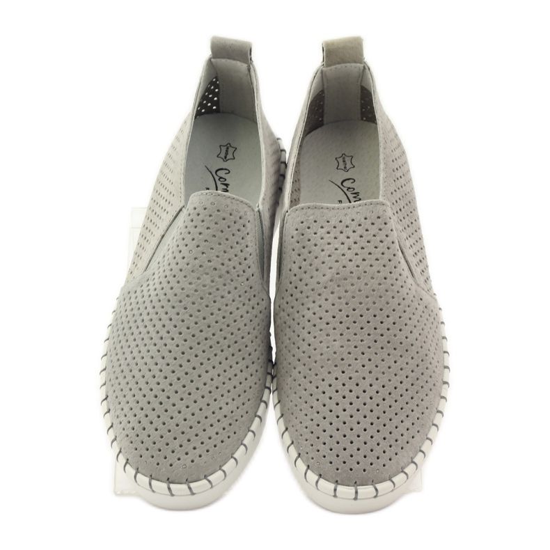 Cuir Slipony Filippo 063 gris 4