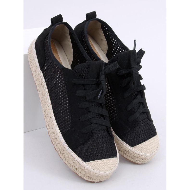 BM Noir BB06P Baskets espadrilles noires 1