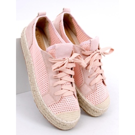 Rose BB06P Baskets espadrilles roses 1
