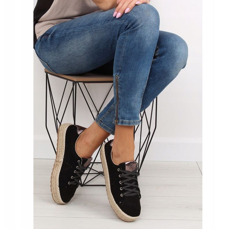 Noir Baskets espadrilles noires BB01P le noir 1