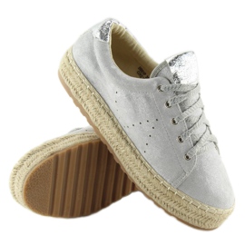Baskets espadrilles grises BB01P Silvergrey 2
