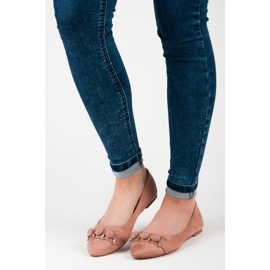 Seastar Ballerine En Daim En Spitz rose 1