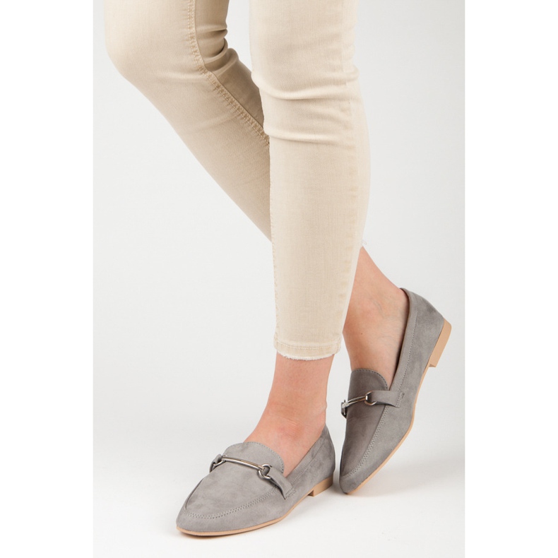 Mocassins vices femme gris 2