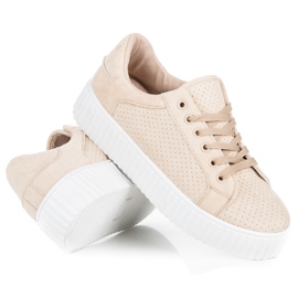 Seastar Baskets en daim sur la plate-forme brun 4