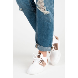 Baskets de sport femme blanc rose 2