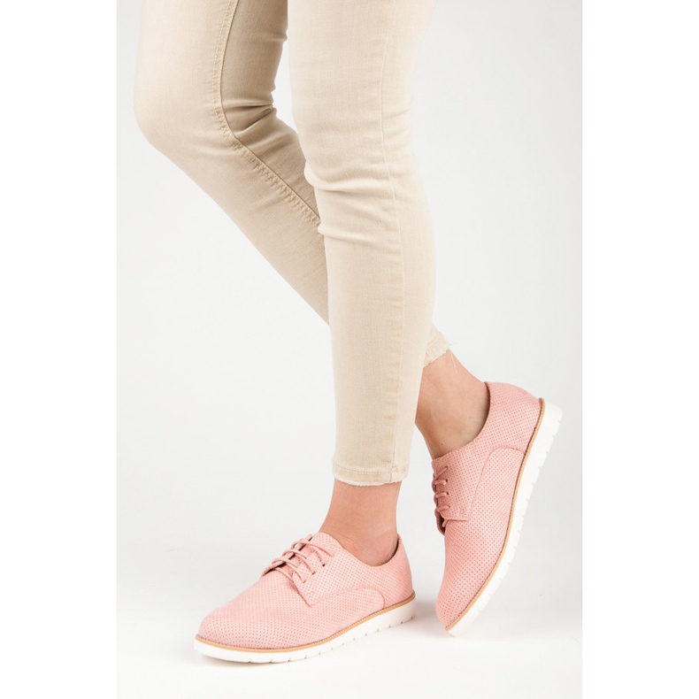 Seastar Chaussures nouées ajourées rose 2