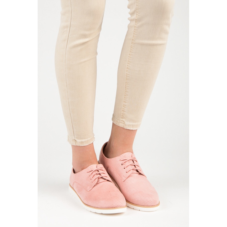 Seastar Chaussures nouées ajourées rose 1